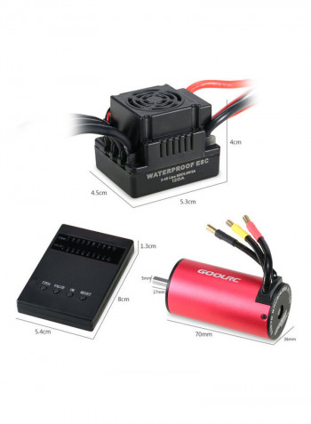 Sensorless Brushless Motor With Programming Card And Battery Sensorless Brushless Motor(5.3x4.5x4), Programming Card, (5.4x8x1.3) 1x Battery(7x5.6)cm