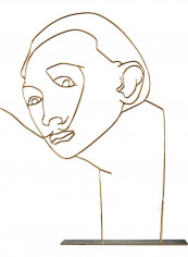 Three-dimensional Line Abstract Dali Iron Figure Gold