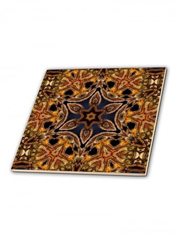 Glass Tile Silver/Brown 12inch