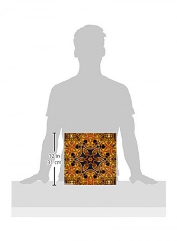 Glass Tile Silver/Brown 12inch