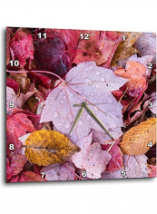 Leaves Printed Wall Clock Multicolour 15x15x0.1inch