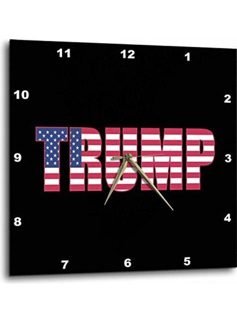 Trump Wall Clock Multicolour 15x15inch