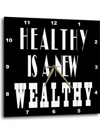 Wall Clock White/Black 15 x 15inch
