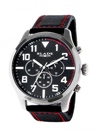 Men's Leather Analog Wrist Watch 3545G7SNN