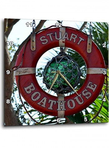 Stuart Boathouse Printed Analog Wall Clock Multicolour 15x15x0.1inch