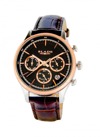 Women's Leather Analog Wrist Watch 3556L1RNO