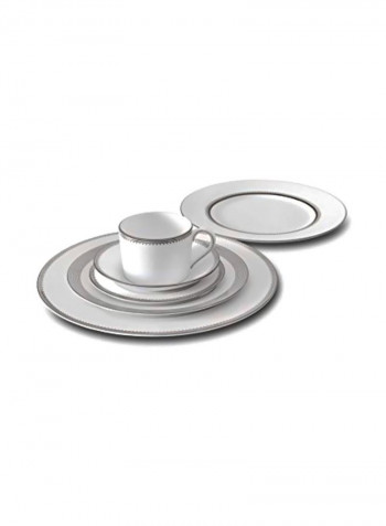 Grosgrain Imperial Platter White 9inch