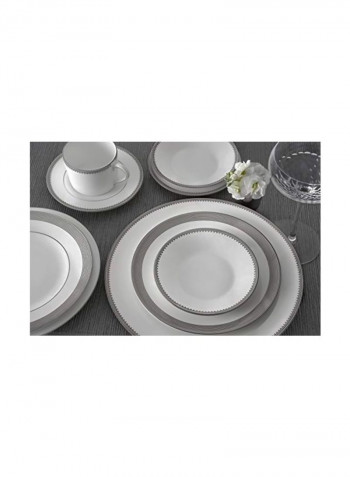Grosgrain Imperial Platter White 9inch