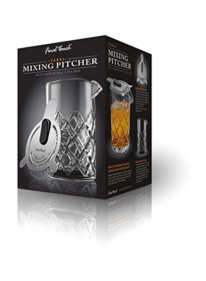 Mixing Pitcher With A Hawthorne Strainer Clear/Silver 13.5ounce