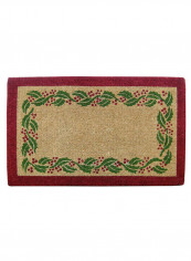 Coco Mat Holly Ivy Border Doormat Multicolour 22 x 36inch