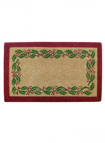 Coco Mat Holly Ivy Border Doormat Multicolour 22 x 36inch