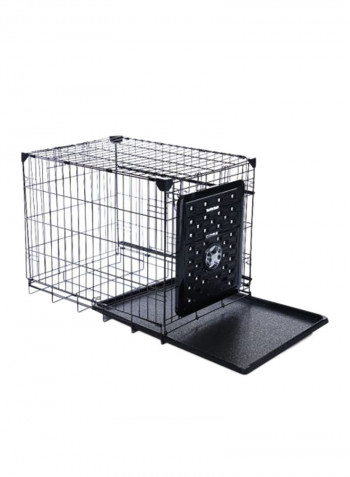 Folding Dog Cage Black 76x53x61centimeter