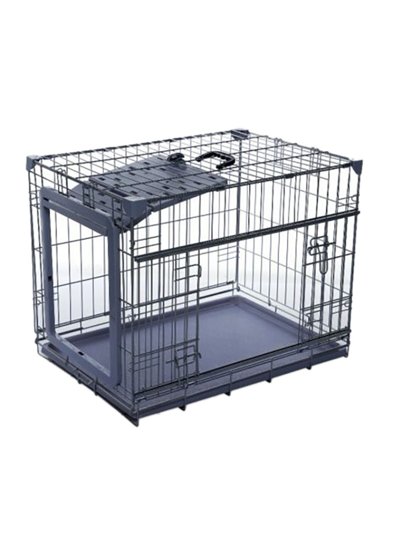 Folding Dog Cage Grey 76x53x61centimeter