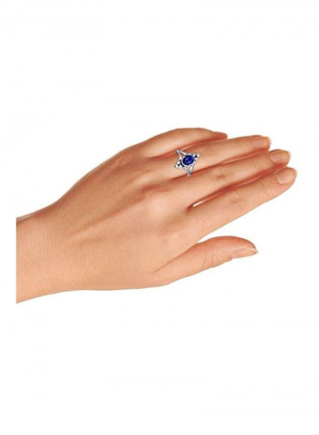 925 Sterling Silver Moonstone Studded Ring