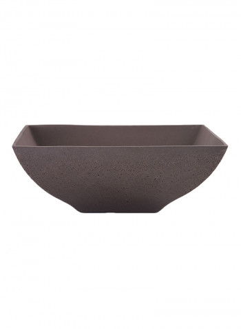 Square Sandstone Pot Brown 13.5centimeter