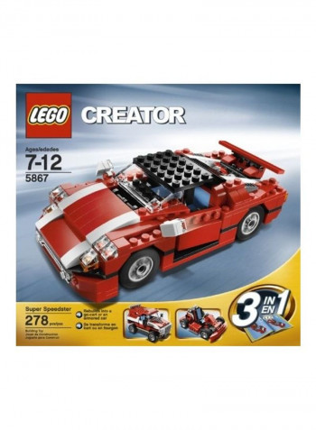 278-Piece Creator Red Building Set