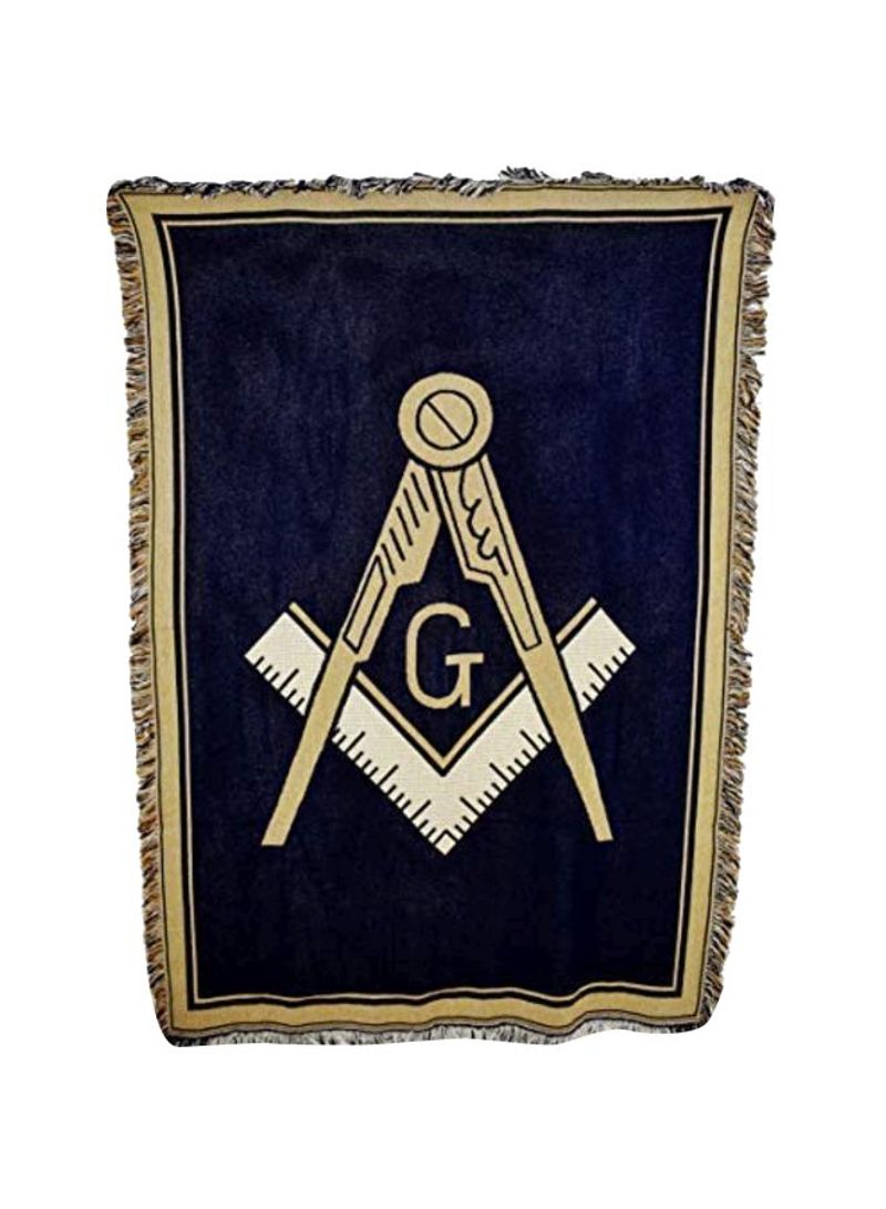 Compass And Scale Printed Throw Blanket Masonic Blanket 50x70inch