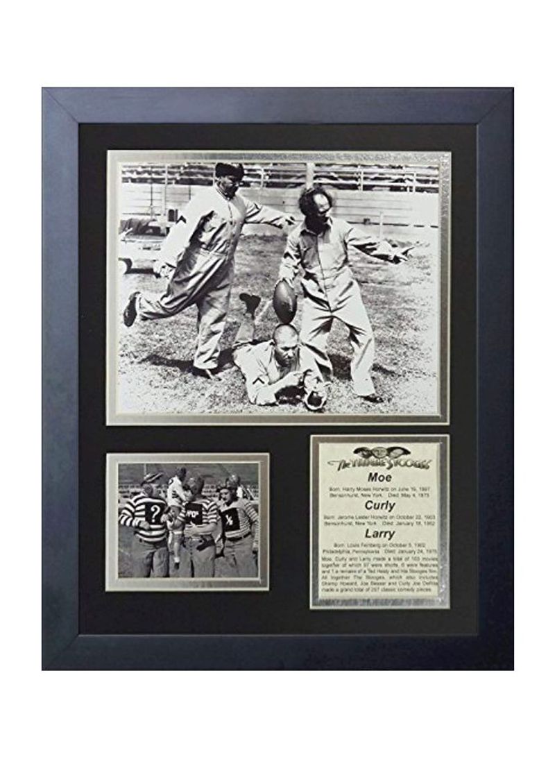 The Three Stooges Football Collaged Photo Frame Black/White 11x14inch