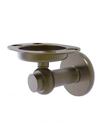 Twisted Accents Tumbler Toothbrush Holder Brown