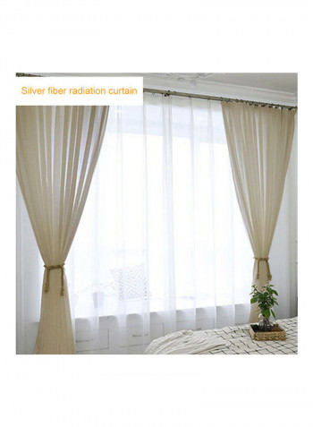Mesh Blocking Radiation Shielding Curtain Mosquito Net Cloth Grey 100x150x0.2cm