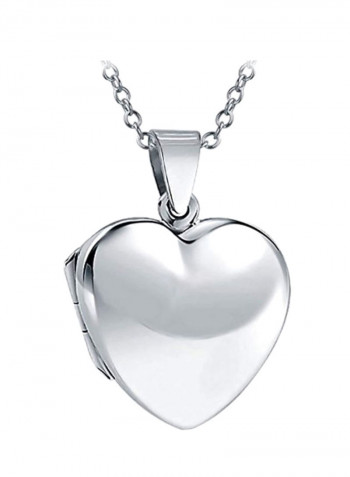 925 Sterling Silver Heart Shape Locket Pendant