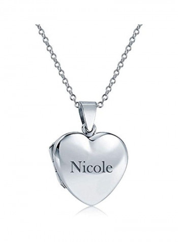 925 Sterling Silver Heart Shape Locket Pendant
