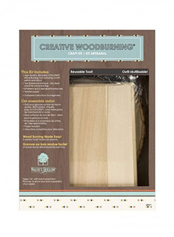 Creative Woodburning (Pyrography) Kit Grey/Silver/Gold