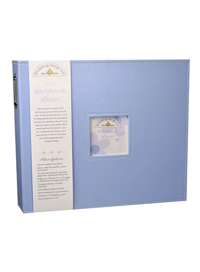 Leather Storybook For Scrapbooking Album Bubble Blue 12x12inch