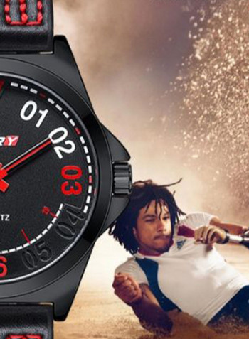 Men's Leather Brief Style Analog Watch 893