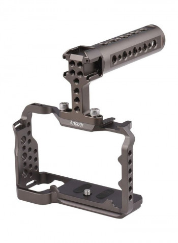 Camera Cage with Top Handle Grip Set Grey