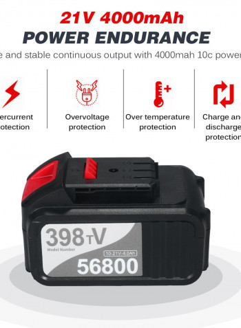 Cordless Multifunction Impact Wrench Kit With Carrying Case Black 40 x 10 x 31cm