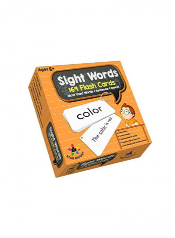 Sight Words Flash Card Set With 2 Rings