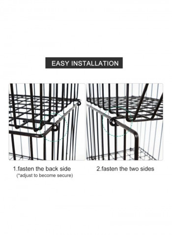 4-Tier Multifunctional Metal Storage Shelf Dark Brown/Grey 40x27x99centimeter
