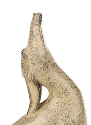 Upturned Dog Statue Yellow 810g