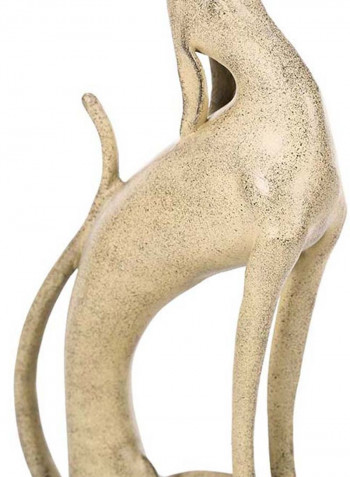 Upturned Dog Statue Yellow 810g