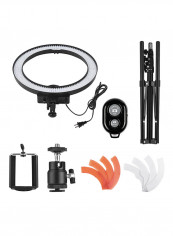 LED Video Light Dimmable Photography Ring Fill Light Set 18inch Multicolour