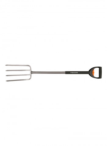 Telescopic Garden Fork Silver/Black