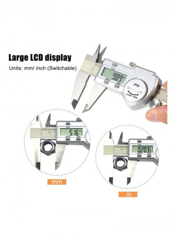 Digital Stainless Steel Caliper Silver/White 390x103millimeter