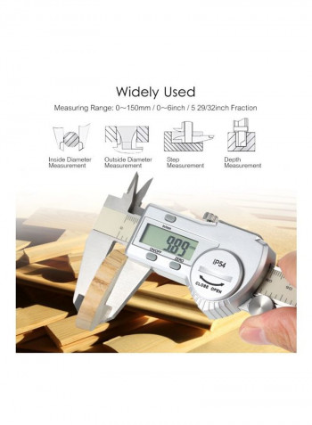 Digital Stainless Steel Caliper Silver/White 390x103millimeter