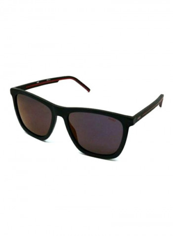Men's Full Rim Rectangular Sunglasses - Lens Size: 56 mm
