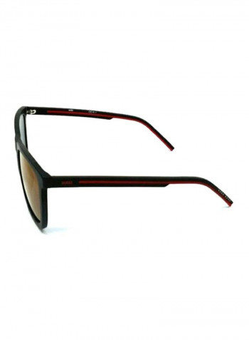 Men's Full Rim Rectangular Sunglasses - Lens Size: 56 mm