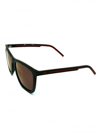 Men's Full Rim Rectangular Sunglasses - Lens Size: 56 mm