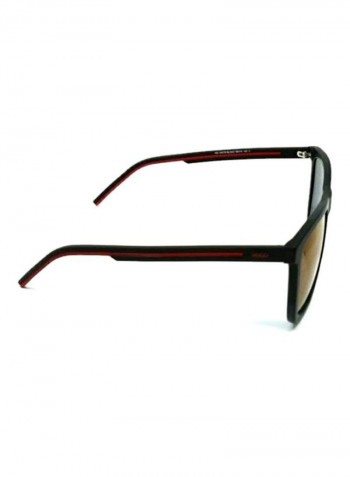 Men's Full Rim Rectangular Sunglasses - Lens Size: 56 mm