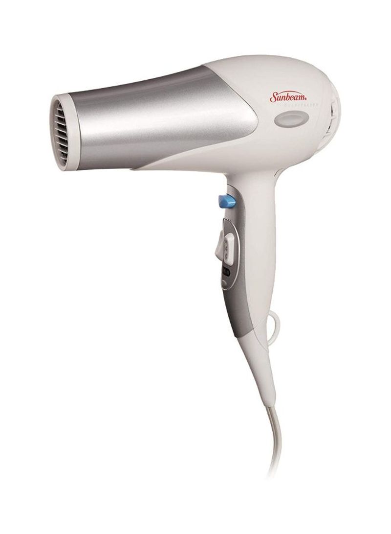 Wall Mount Hair Dryer With LED Night Light Silver/White