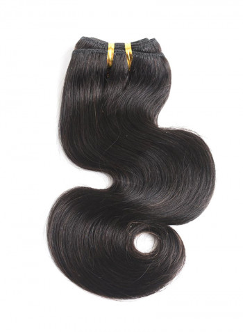 4-Piece Wavy Hair Extension Black 10inch