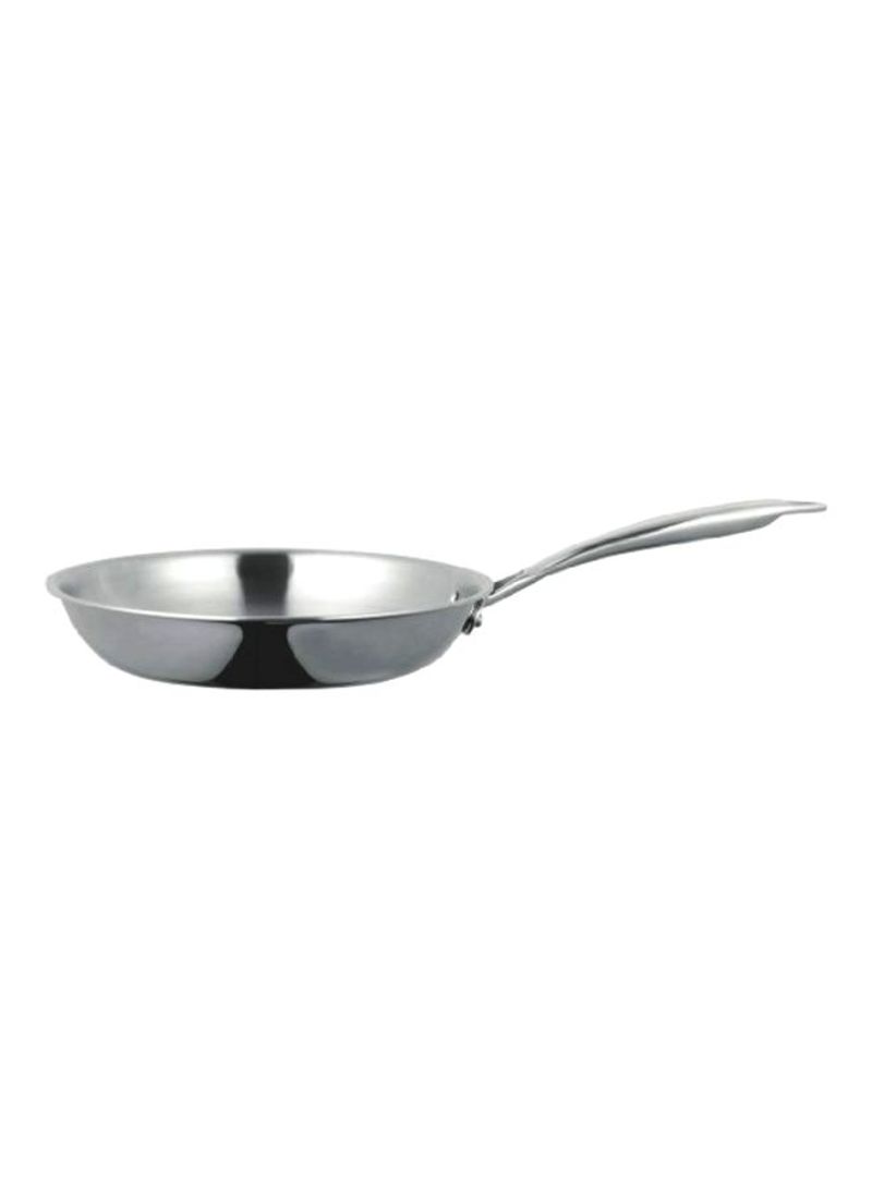 Stainless Steel Frying Pan Silver 10.2inch