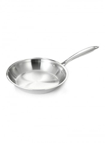 Stainless Steel Frying Pan Silver 10.2inch
