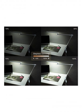 Architect Desk Lamp Silver 21x2.9x7.2inch