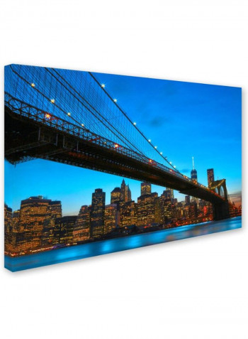 Brooklyn Bridge Canvas Wall Art Multicolour 16 x 24inch