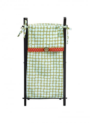 Cotton Tale Designs Lagoon Hamper Turquoise/Orange/Green 15 x 13 x 30inch